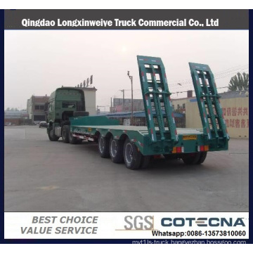 3 Axle 70 Tons Heavy Duty Equipment Transport Low Bed Trailer for Africa